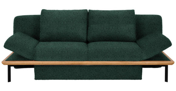 SCHLAFSOFA in Chenille Grün - Schwarz/Grün, MODERN, Holz/Textil (212/89/102cm) - Dieter Knoll