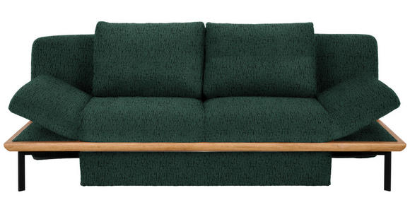 SCHLAFSOFA in Chenille Grün  - Schwarz/Grün, MODERN, Holz/Textil (212/89/102cm) - Dieter Knoll