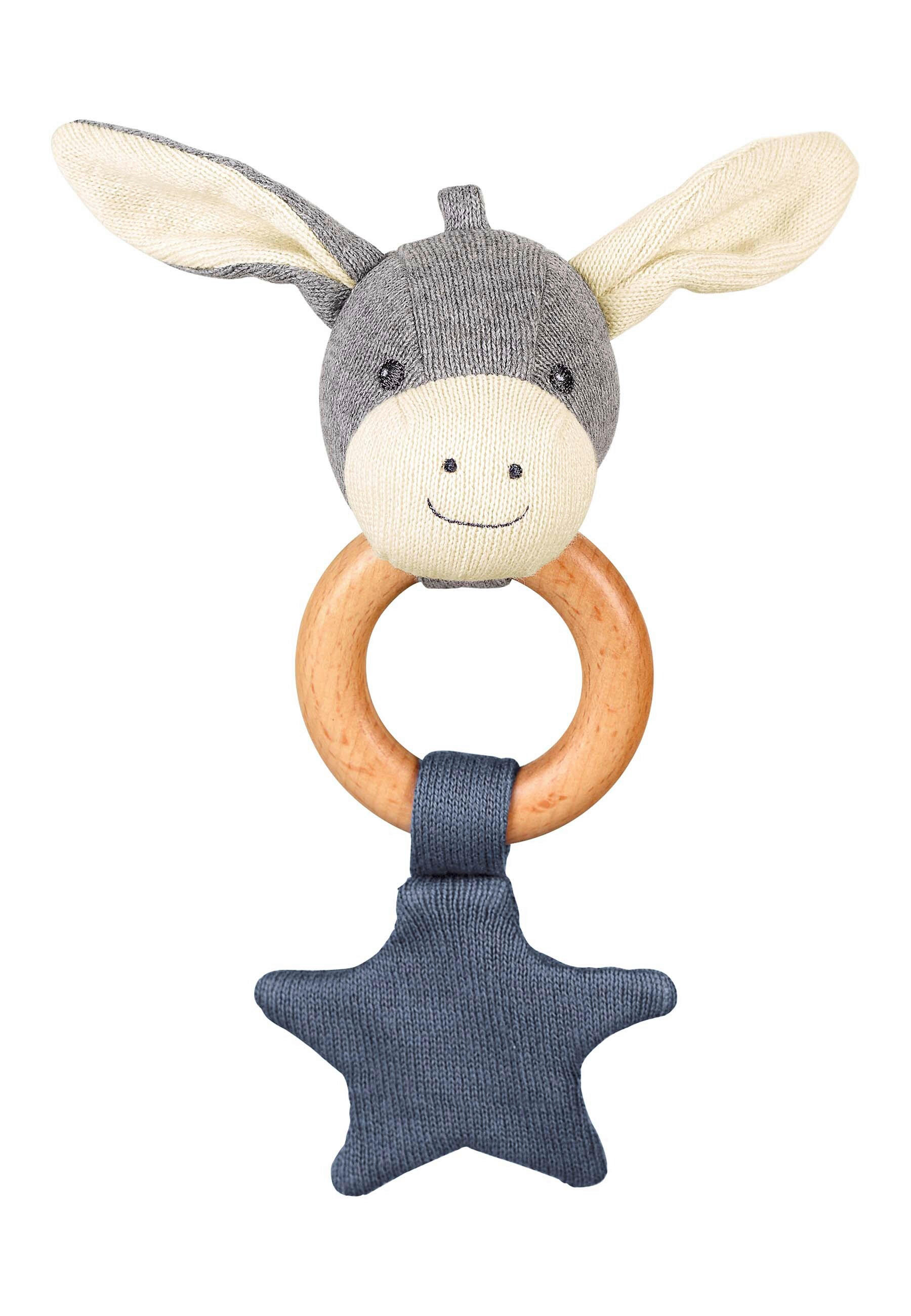 GREIFLING EMMI  - Graublau, Basics, Holz/Textil (22/8/7cm) - Sterntaler