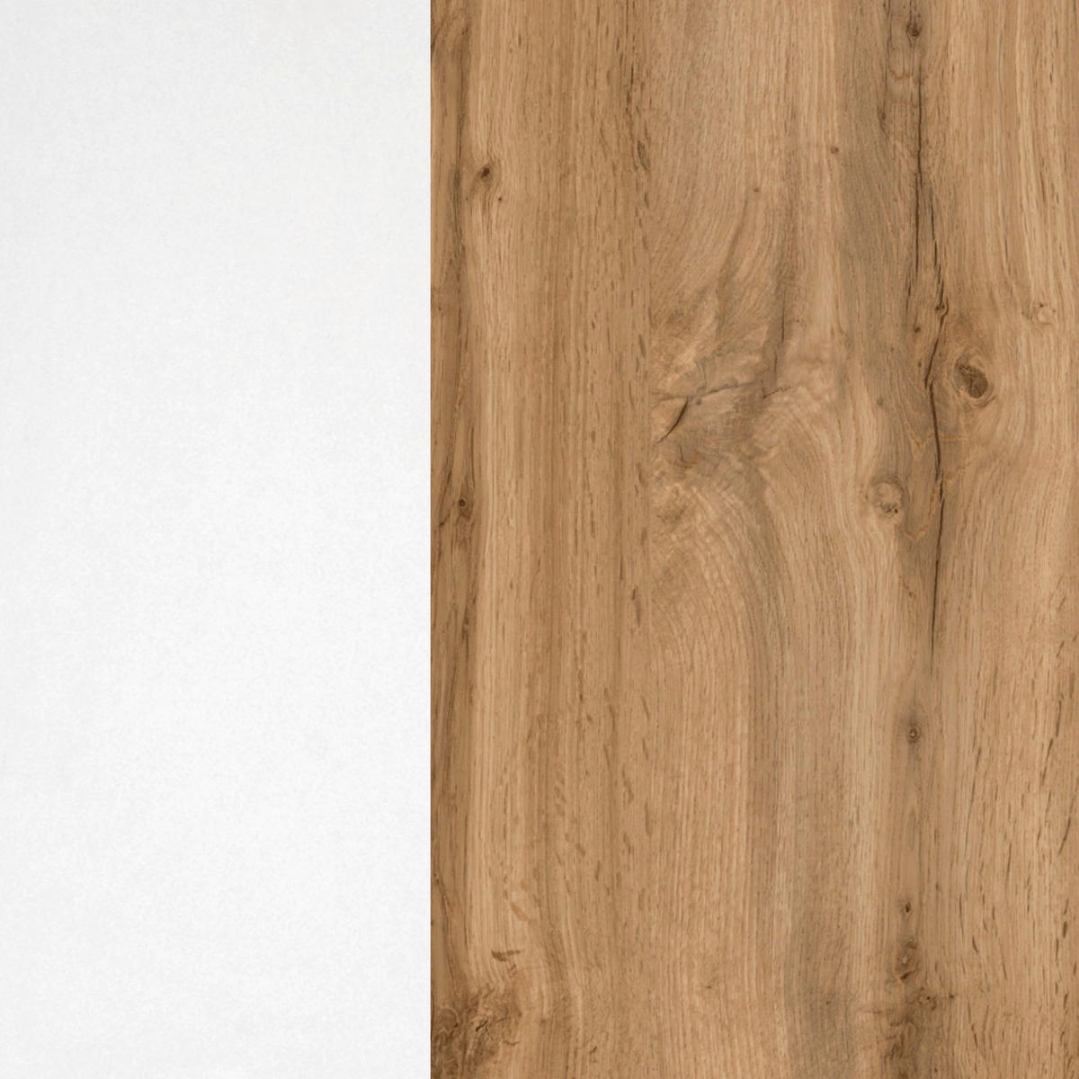 ECKKÜCHE 240/270 cm  in Weiss, Eiche Wotan  - Weiss/Eiche Wotan, Design, Holzwerkstoff/Metall (240/270cm) - Held