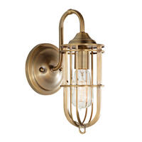 WANDLEUCHTE - Messingfarben, Design, Metall (31,1/19,7/14cm) - Elstead Lighting