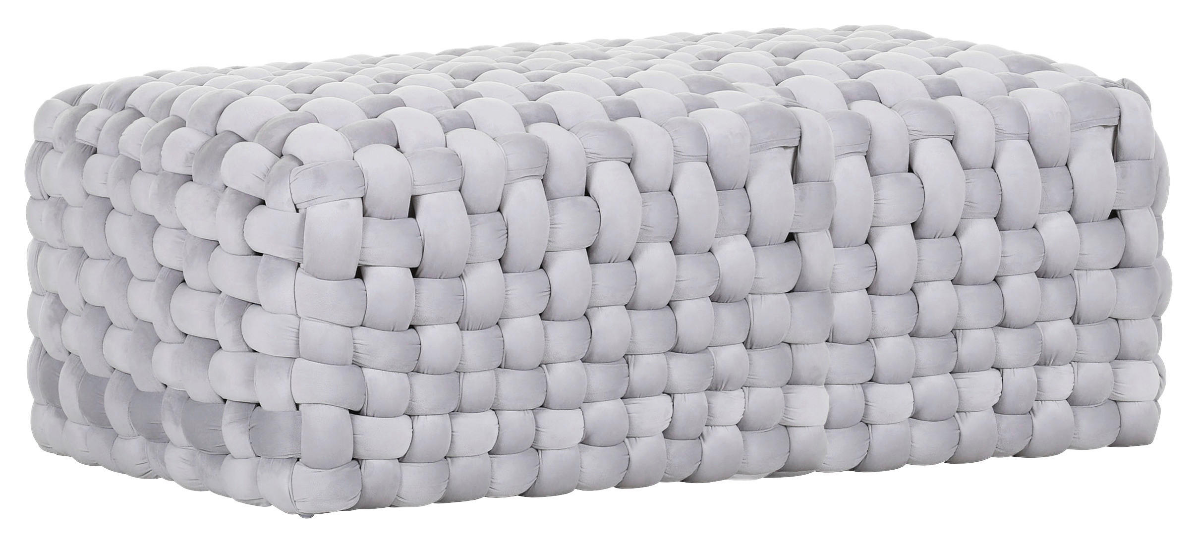 HOCKERBANK 110/45/45 cm Flachgewebe Hellgrau  - Hellgrau, Design, Textil (110/45/45cm) - Landscape