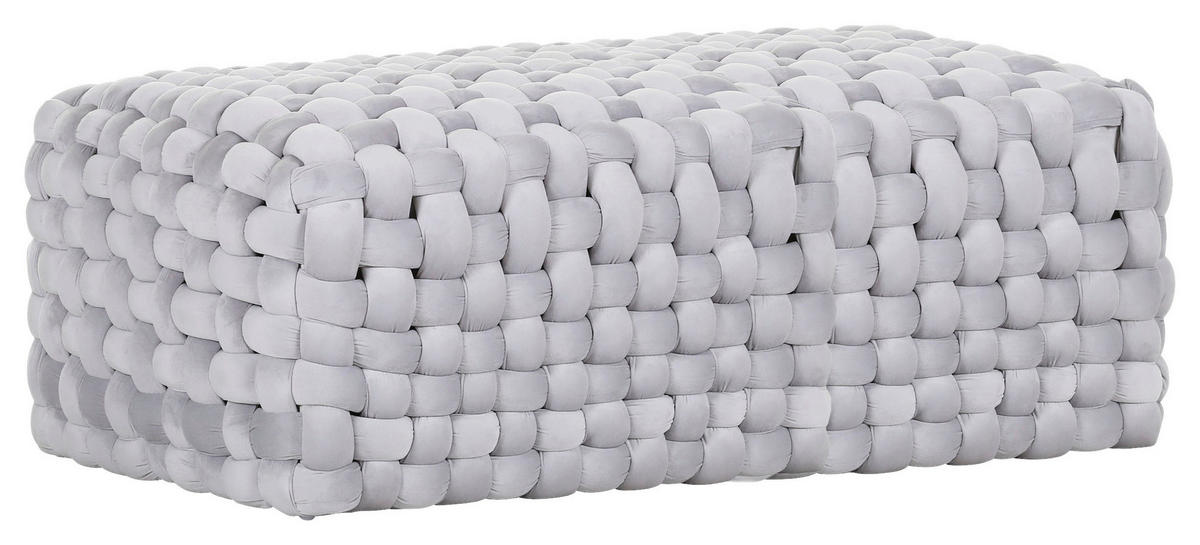 HOCKERBANK 110/45/45 cm Flachgewebe Hellgrau  - Hellgrau, Design, Textil (110/45/45cm) - Landscape