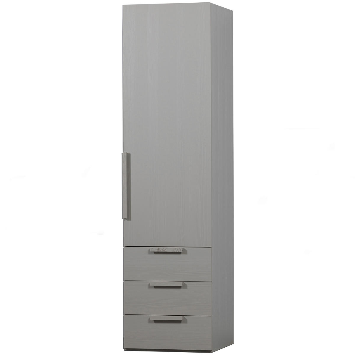 DREHTÜRENSCHRANK  in Grau  - Grau, Design, Holz (55/210/58cm) - Livetastic