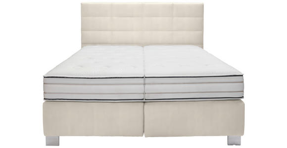 BOXSPRINGBETT 180/200 cm  in Creme  - Creme/Alufarben, KONVENTIONELL, Holzwerkstoff/Textil (180/200cm) - Dieter Knoll