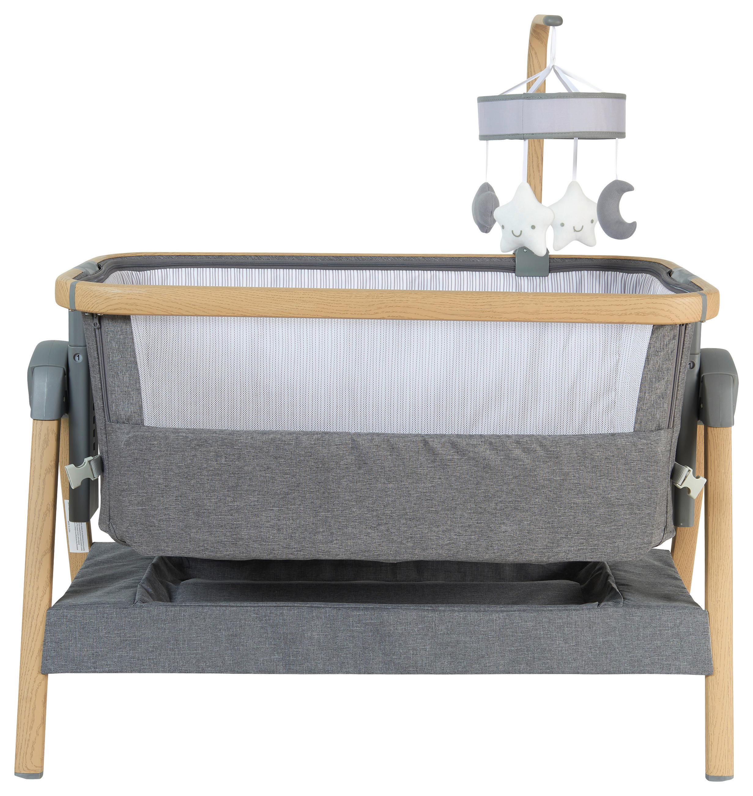 DODATNA POSTELJICA Elegance naravna, temno siva - naravna/temno siva, Trend, kovina/umetna masa (102/54/69-81cm) - Jimmylee