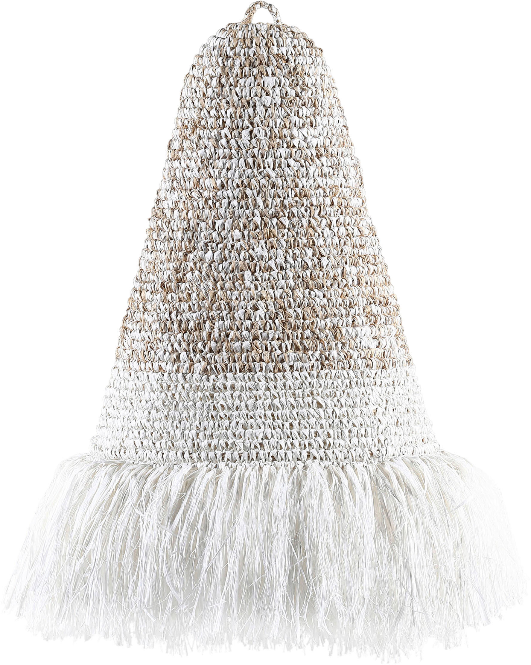 LEUCHTENSCHIRM Naturfarben, Weiß - Naturfarben/Weiß, Trend (47/57cm)