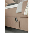 BOXSPRINGBETT 180/200 cm,  in Beige, motorische Verstellbarkeit, Matratzen, H4 + H4 = sehr fest  - Beige/Schwarz, Design, Kunststoff/Textil (180/200cm) - Dieter Knoll