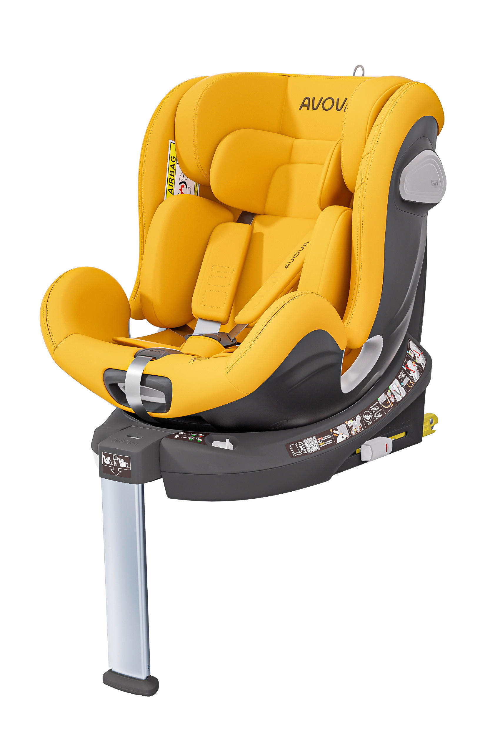 REBOARDER-KINDERSITZ Swan Fix  - Gelb, Basics, Kunststoff/Textil (44/77/58.5cm) - AVOVA