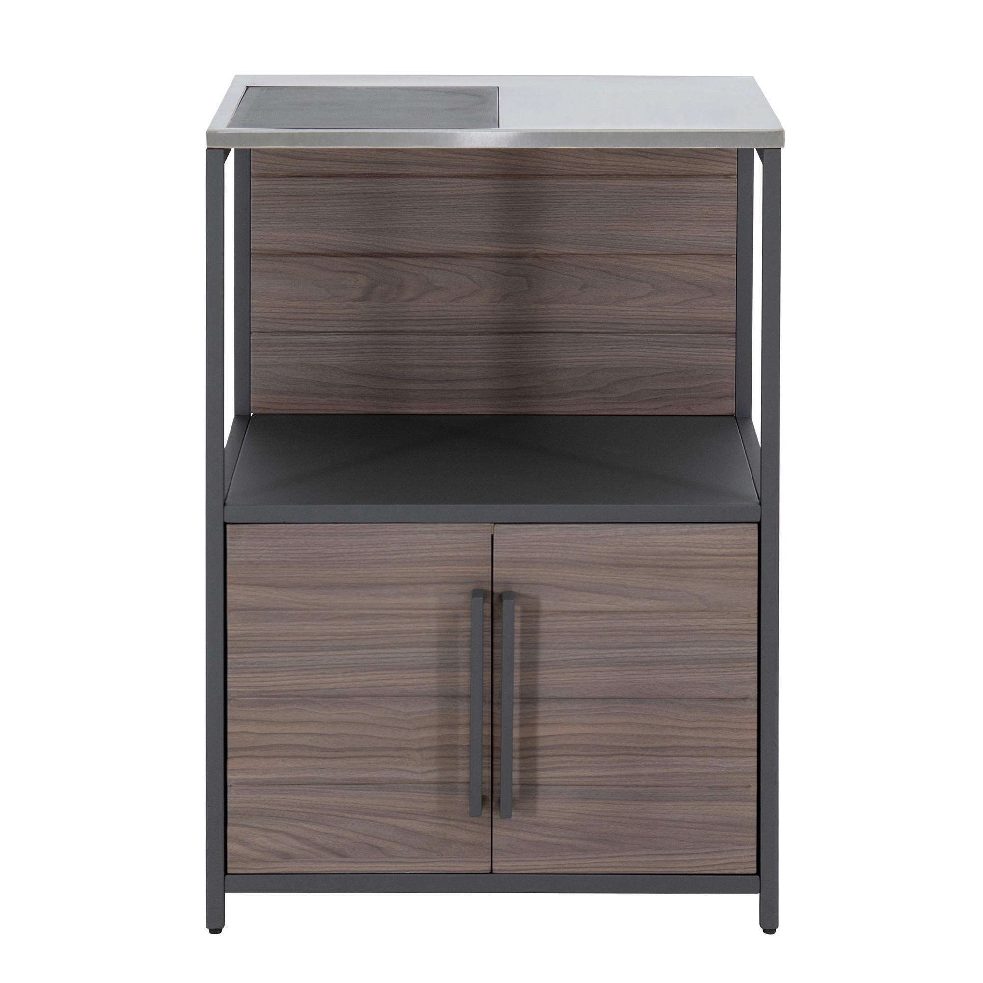 OUTDOORKÜCHE  - Schwarz/Braun, Basics, Metall (63,5/91,5/54cm) - Modante