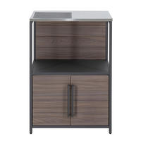 OUTDOORKÜCHE  - Schwarz/Braun, Basics, Metall (63,5/91,5/54cm) - Modante