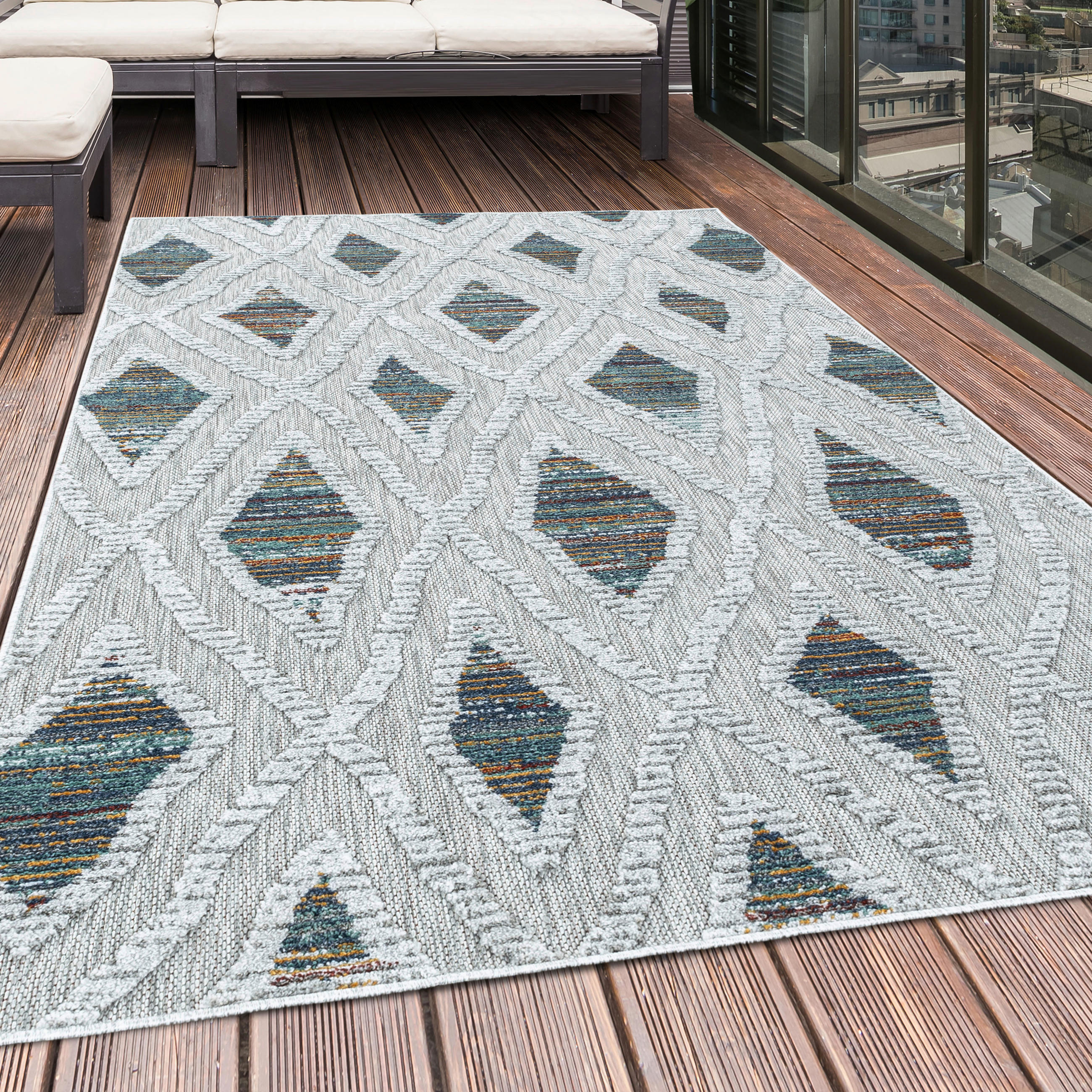 FLACHWEBETEPPICH 240/340 cm Bahama Multicolor  - Multicolor, Design, Textil (240/340cm) - Novel