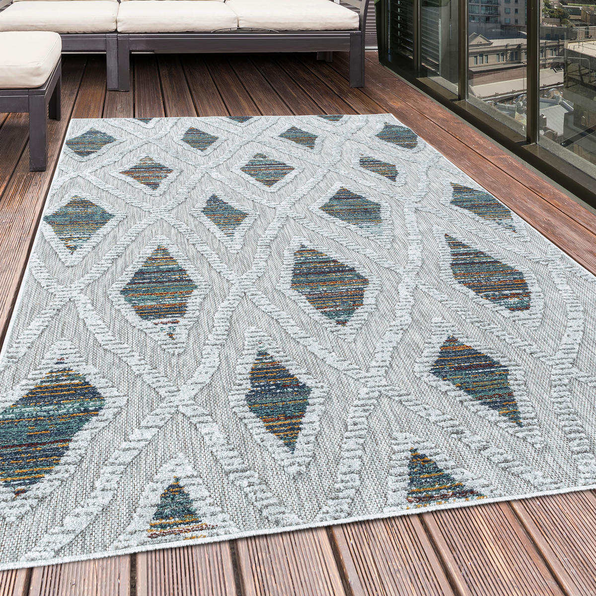 FLATVÄVD MATTA 80/150 cm Bahama  - multicolor, Design, textil (80/150cm) - Novel