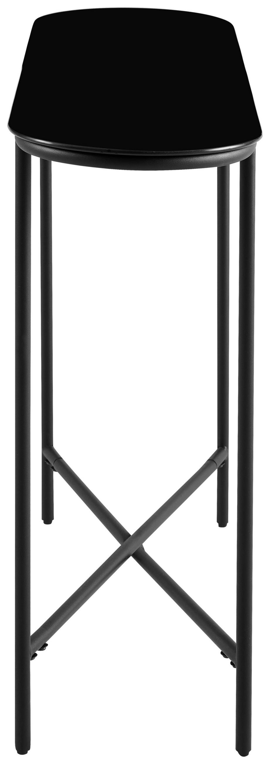 KONSOLENTISCH in Metall, Glas 100/30/76 cm    - Schwarz, Design, Glas/Metall (100/30/76cm) - MID.YOU