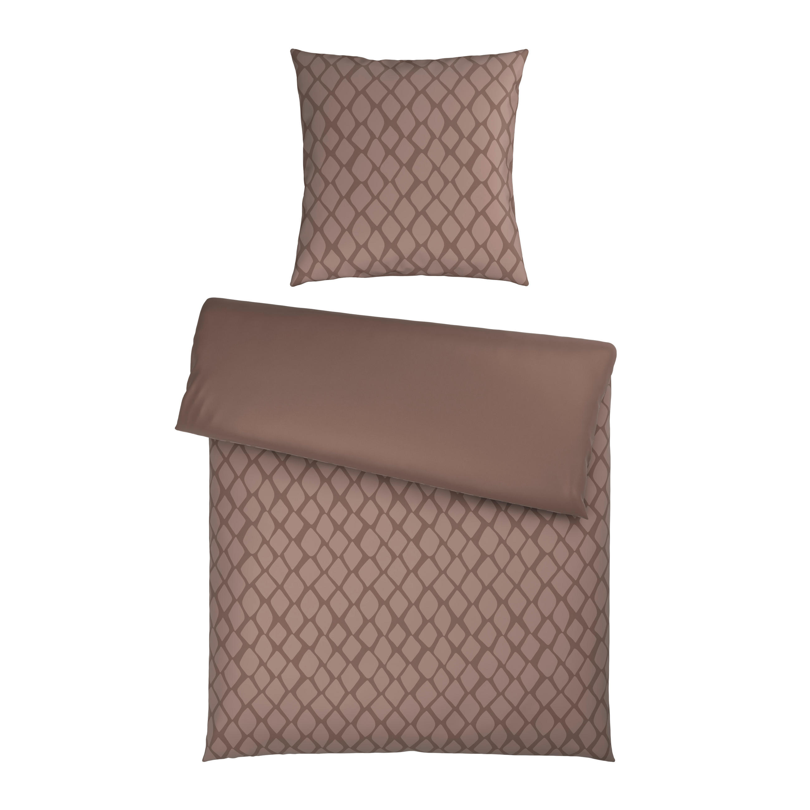 WENDEBETTWÄSCHE STRIPES DK Satin 135/200 cm  - Taupe, Design, Textil (135/200cm) - Dieter Knoll