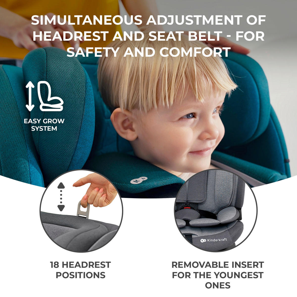 KINDERAUTOSITZ OneTo3 i-Size  - Dunkelgrau/Schwarz, Basics, Kunststoff (58/78/44cm) - Kinderkraft