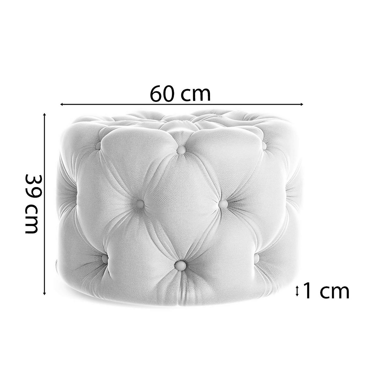 HOCKER in Textil Waldgrün  - Waldgrün/Schwarz, Design, Kunststoff/Textil (60/39/60cm) - P & B