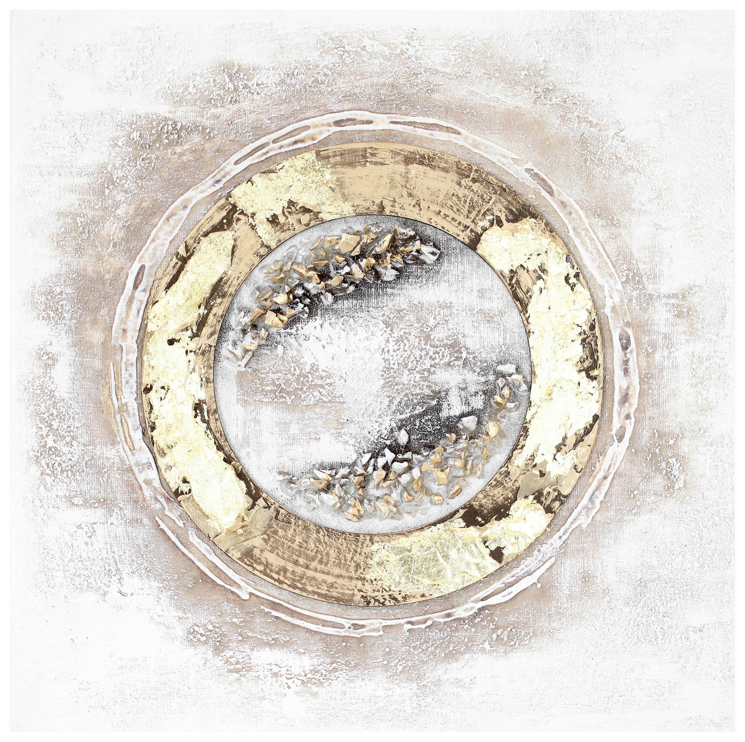 OLEJOMALBA, abstraktní, 30/30 cm  - vícebarevná, Lifestyle, kompozitní dřevo/textil (30/30cm) - Monee