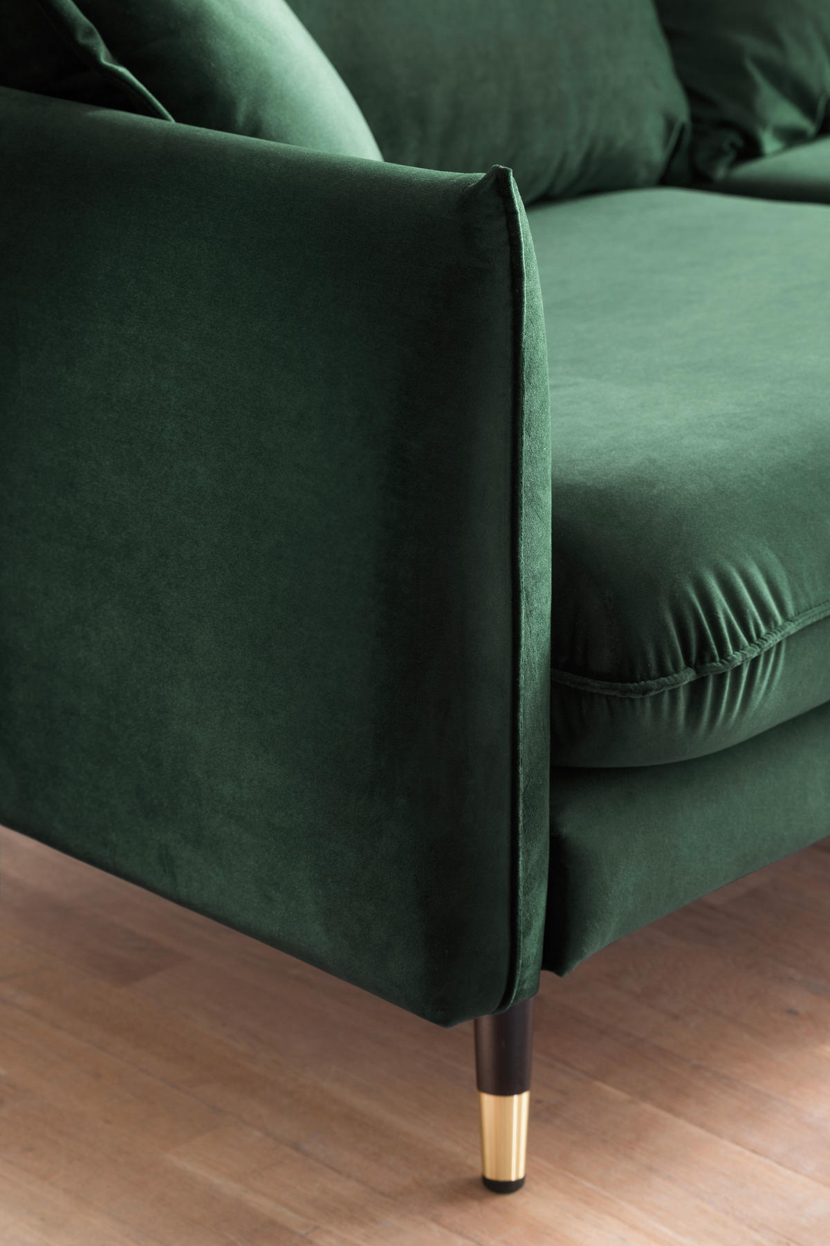 ECKSOFA Eckteil  ROSSANA-2S.REC Grün  - Grün, MODERN, Holz/Textil (258/160cm) - MID.YOU