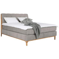 BOXSPRINGBETT 160/200 cm  in Sandfarben  - Sandfarben/Eichefarben, Modern, Holz/Holzwerkstoff (160/200cm) - MID.YOU