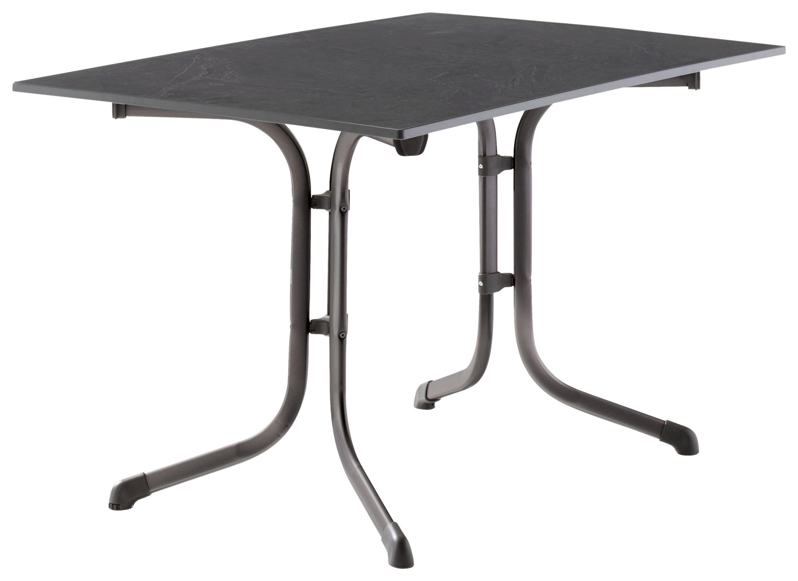 GARTENKLAPPTISCH 120/80/73 cm Metall, Kunststoff rechteckig  - Anthrazit/Grau, Basics, Kunststoff/Metall (120/80/73cm) - Sieger