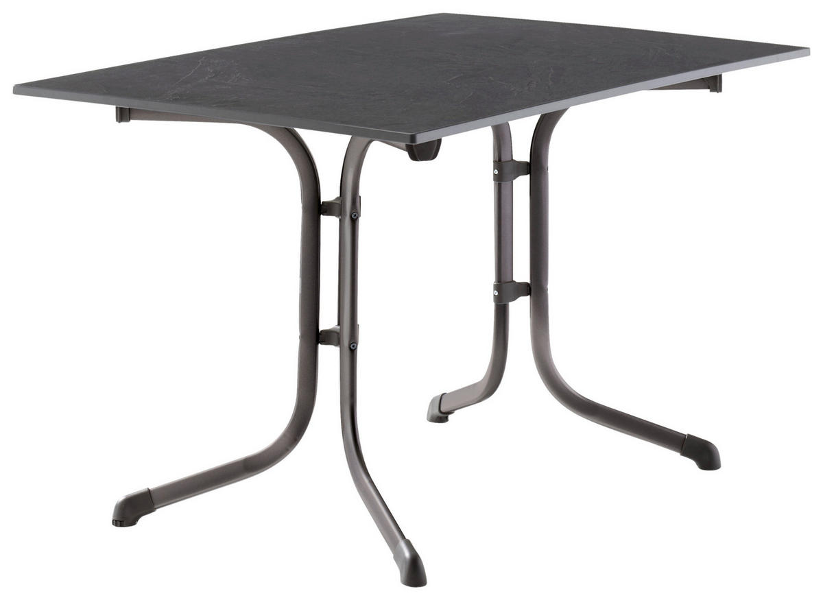 GARTENKLAPPTISCH 120/80/73 cm  - Anthrazit/Grau, Basics, Kunststoff/Metall (120/80/73cm) - Sieger