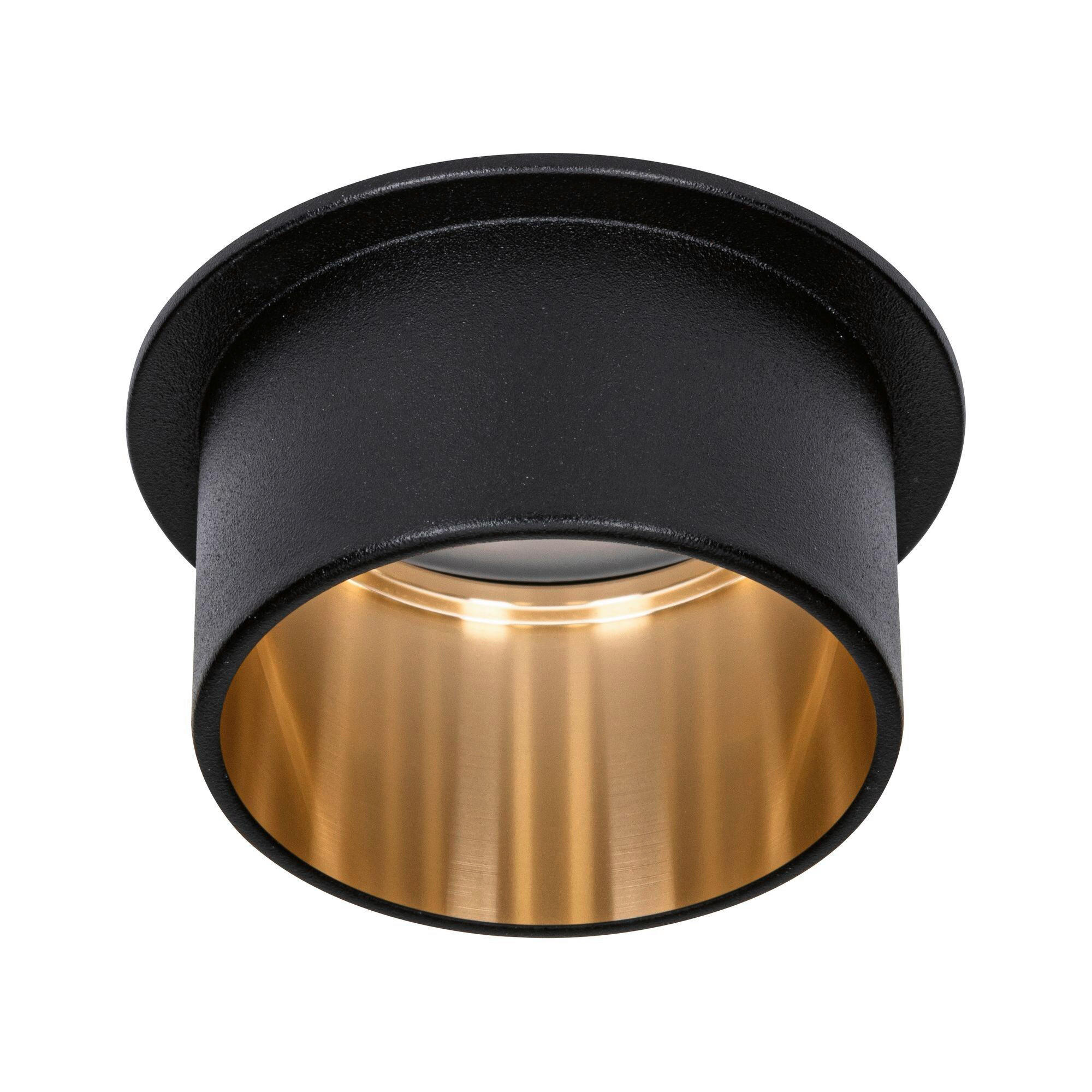 DECKENLEUCHTE 93378 6,8 cm  - Goldfarben/Schwarz, Basics, Metall (6,8cm) - Paulmann