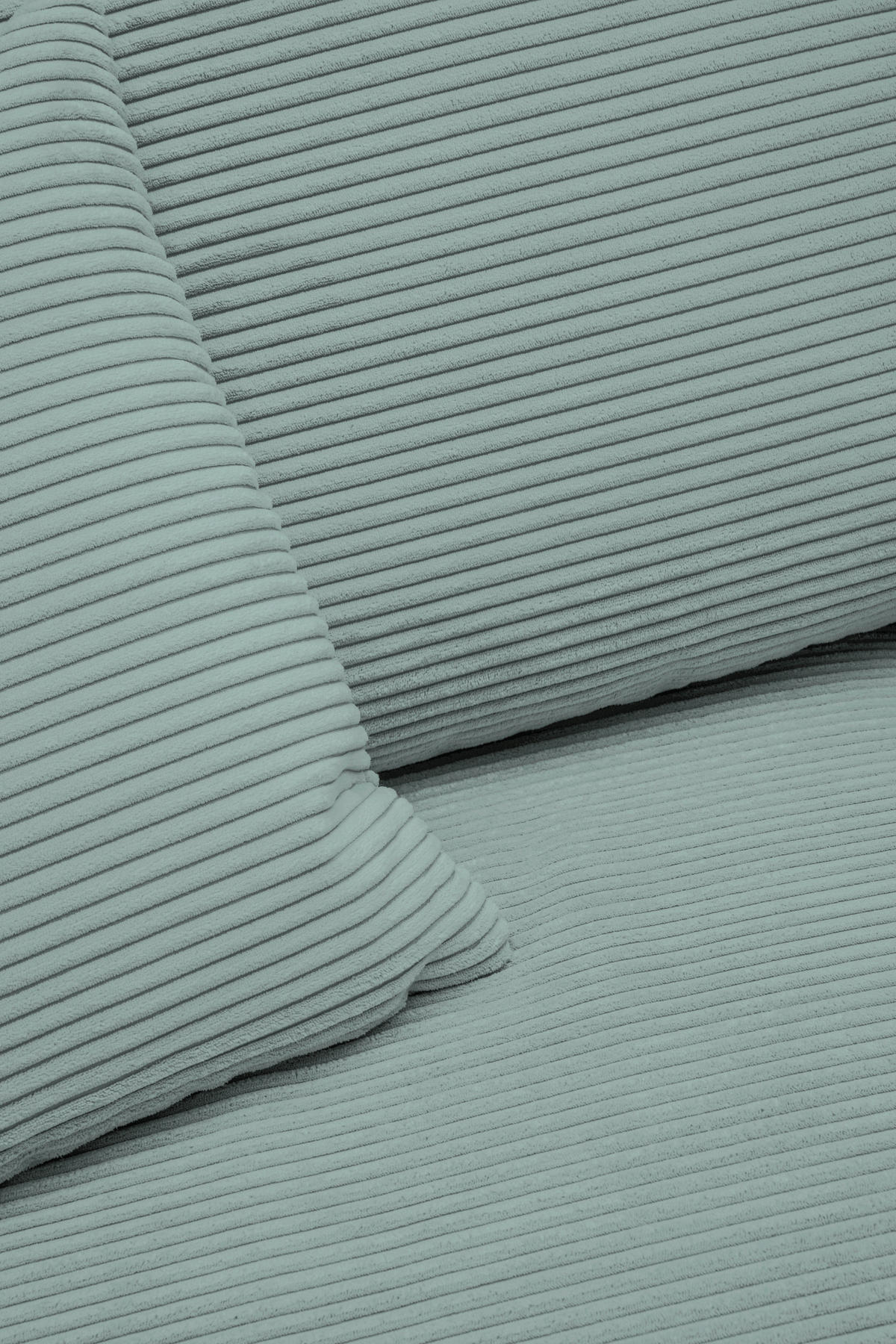 ECKSOFA Mintgrün Cord Zierkissen, Rückenkissen, Rücken echt  - Schwarz/Mintgrün, Design, Kunststoff/Textil (235/175cm) - home24