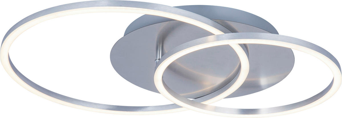 LED-DECKENLEUCHTE 54,7/40/7 cm   - Alufarben, Design, Kunststoff/Metall (54,7/40/7cm) - Novel