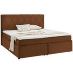 BOXSPRINGBETT 180/200 cm  in Rostfarben  - Rostfarben/Schwarz, Design, Kunststoff/Textil (180/200cm) - Xora