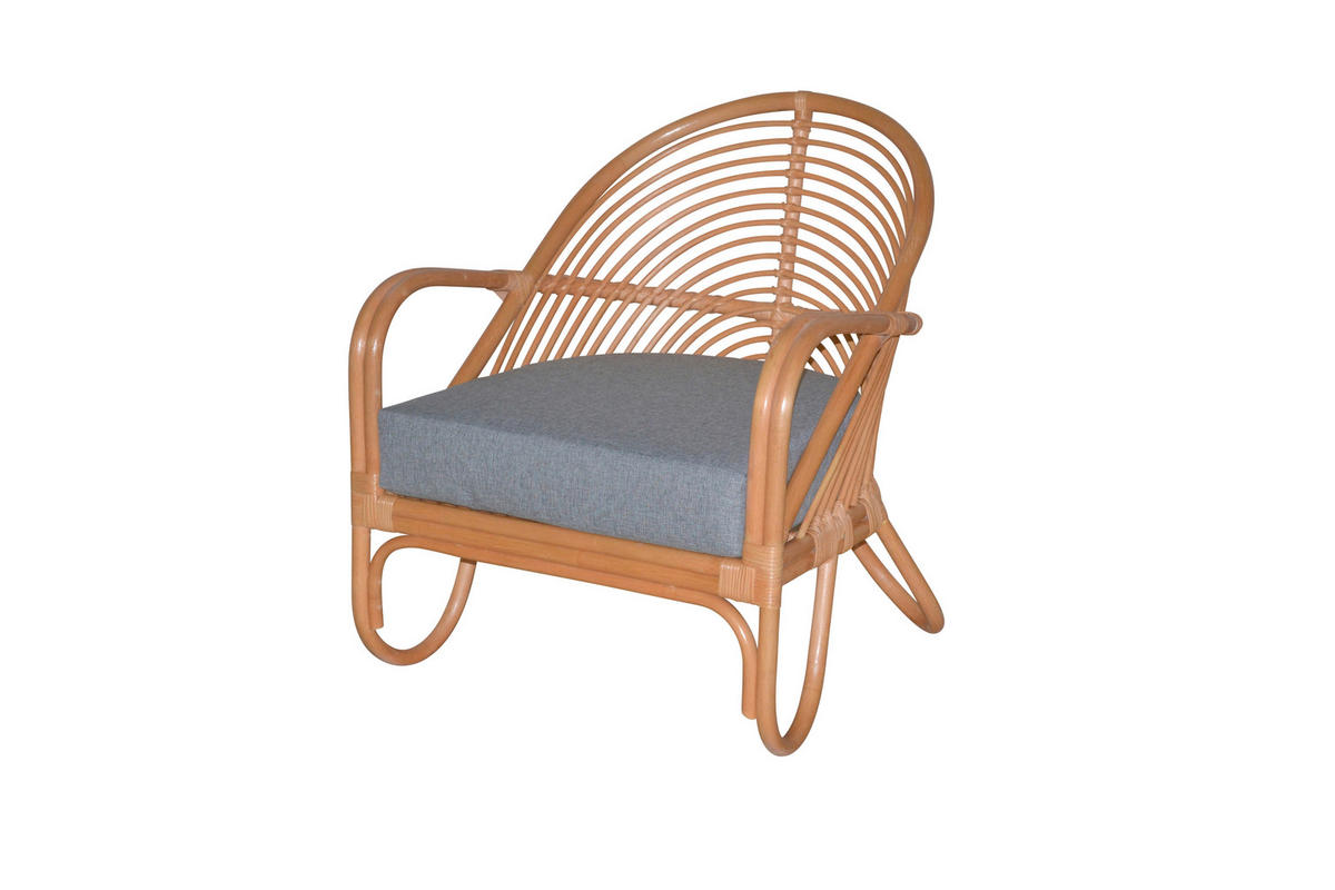 RELAXSESSEL Flachgewebe Sitzkissen    - Honig, Natur, Holz/Textil (72/70/80,5cm) - MID.YOU