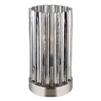 TISCHLEUCHTE 12/21,5 cm   - Klar/Schwarz, KONVENTIONELL, Glas/Kunststoff (12/21,5cm) - Globo