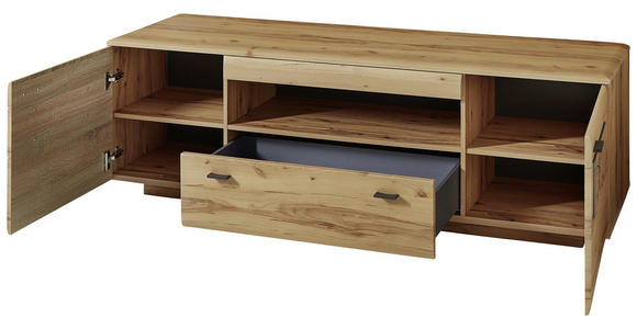 LOWBOARD 190/59/47 cm - Buchefarben/Graphitfarben, KONVENTIONELL, Holzwerkstoff/Metall (190/59/47cm) - Cantus