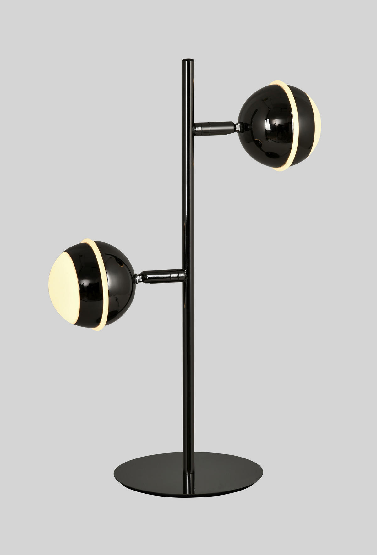 LED-TISCHLEUCHTE Biarritz 24/42/15 cm  - Schwarzchrom, Design, Kunststoff/Metall (24/42/15cm)