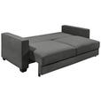 SCHLAFSOFA Mikrovelours Anthrazit  - Anthrazit/Schwarz, Design, Kunststoff/Textil (232/92/115cm) - Carryhome