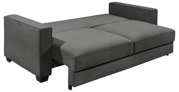 SCHLAFSOFA Mikrovelours Anthrazit  - Anthrazit/Schwarz, Design, Kunststoff/Textil (232/92/115cm) - Carryhome