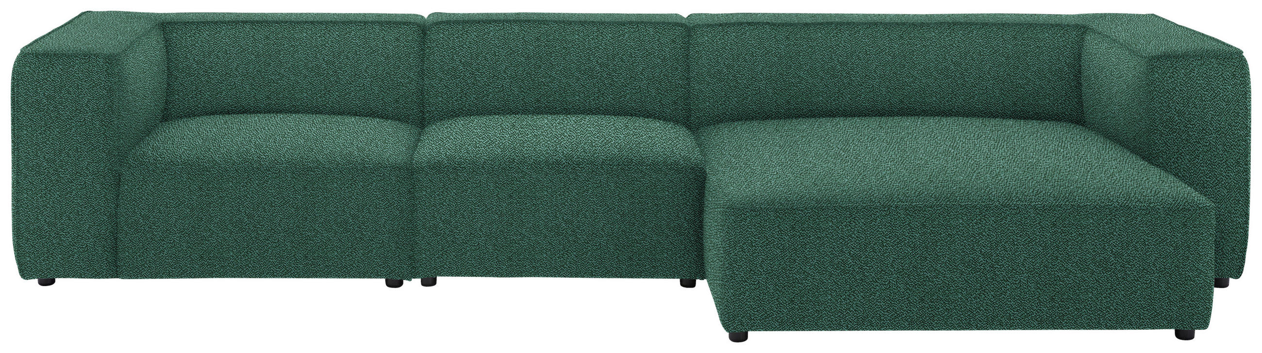 ECKSOFA in Flachgewebe Opal  341/164 cm  - Opal/Schwarz, Design, Kunststoff/Textil (341/164cm) - W.Schillig