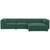 ECKSOFA in Flachgewebe Opal  341/164 cm  - Opal/Schwarz, Design, Kunststoff/Textil (341/164cm) - W.Schillig