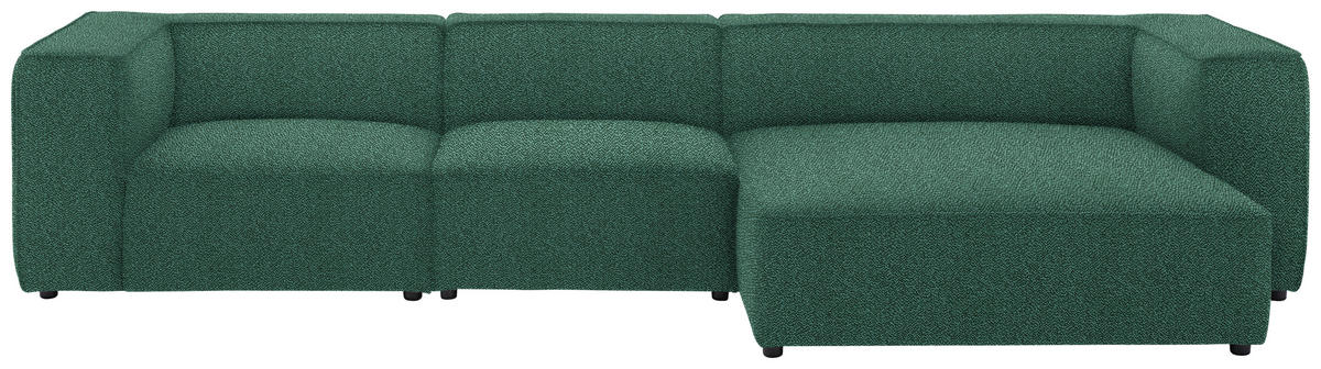 ECKSOFA in Flachgewebe Opal  341/164 cm  - Opal/Schwarz, Design, Kunststoff/Textil (341/164cm) - W.Schillig