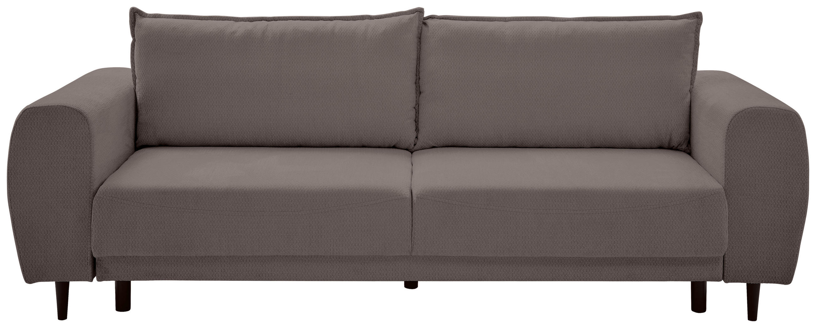 SCHLAFSOFA Chenille Braun  - Schwarz/Braun, Konventionell, Holz/Textil (245/85/92cm) - Livetastic