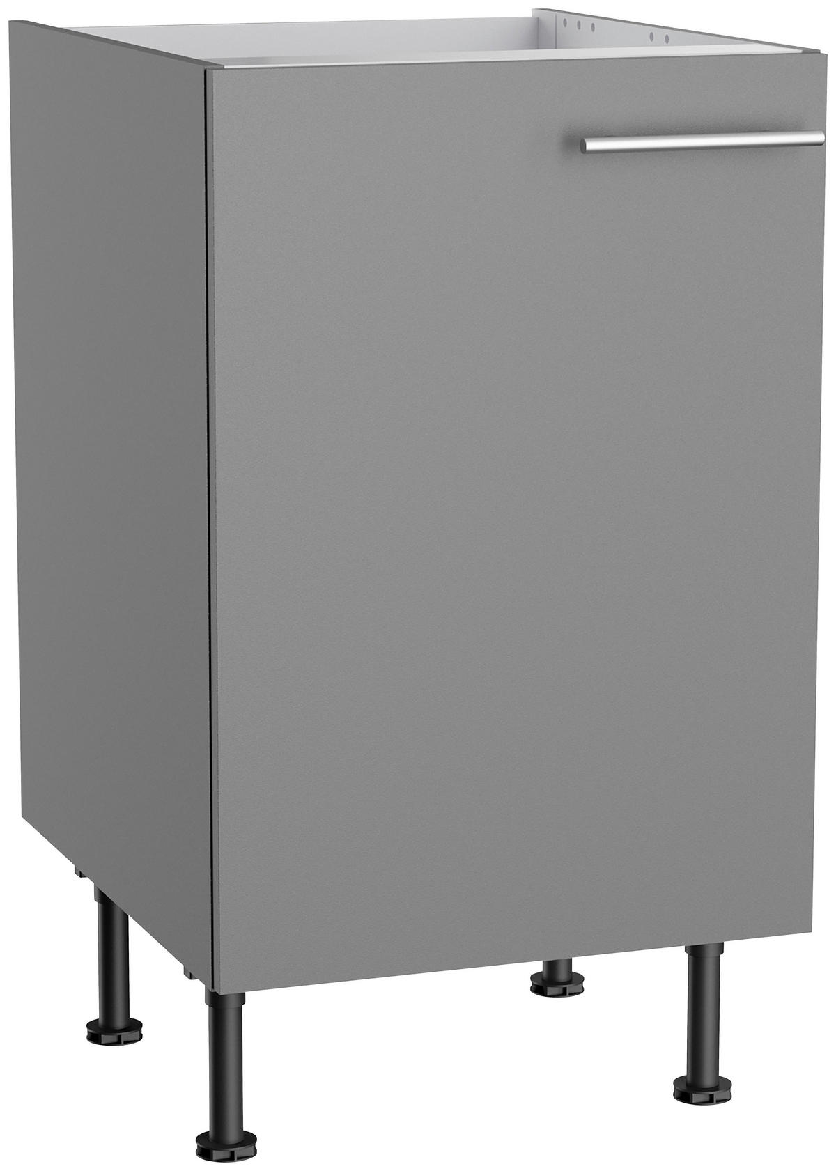 KÜCHENBLOCK 270 cm   in Grau  - Edelstahlfarben/Anthrazit, Basics, Holzwerkstoff/Metall (270cm) - Optifit