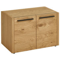 GARDEROBENBANK  in 66/45/41 cm  - Eichefarben/Schwarz, Design, Holz/Kunststoff (66/45/41cm)