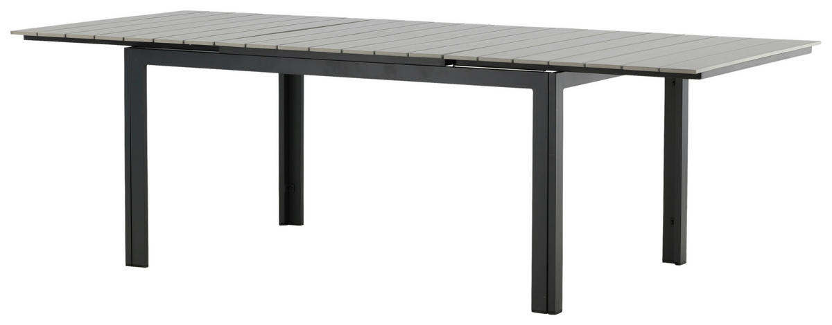 GARTENTISCH 160/100/75 cm Metall rechteckig  - Schwarz/Grau, KONVENTIONELL, Metall (160/100/75cm) - Gardenson