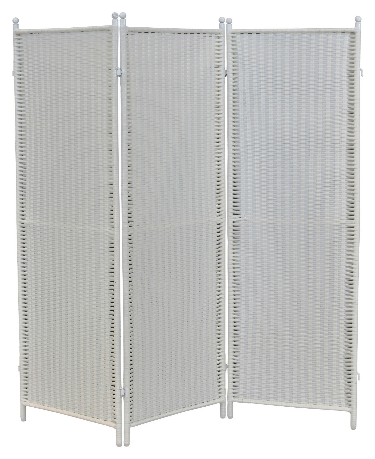 PARAVENT mit 3  Flügel - Weiß, MODERN, Metall (183/183cm) - Gardenson
