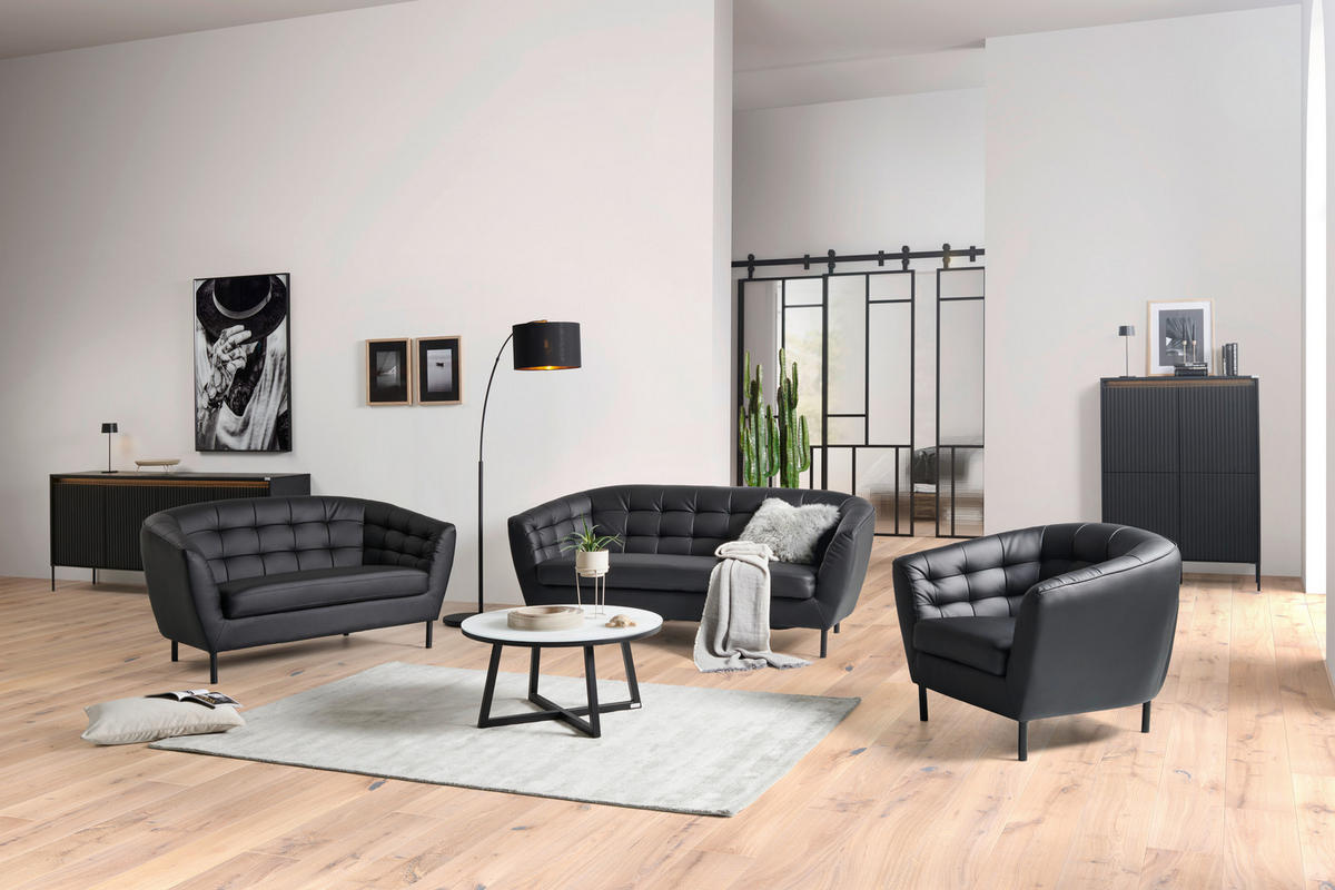 FOTOLIU COCKTAIL - negru, Design, metal/textil (94/78/84,5cm) - MID.YOU