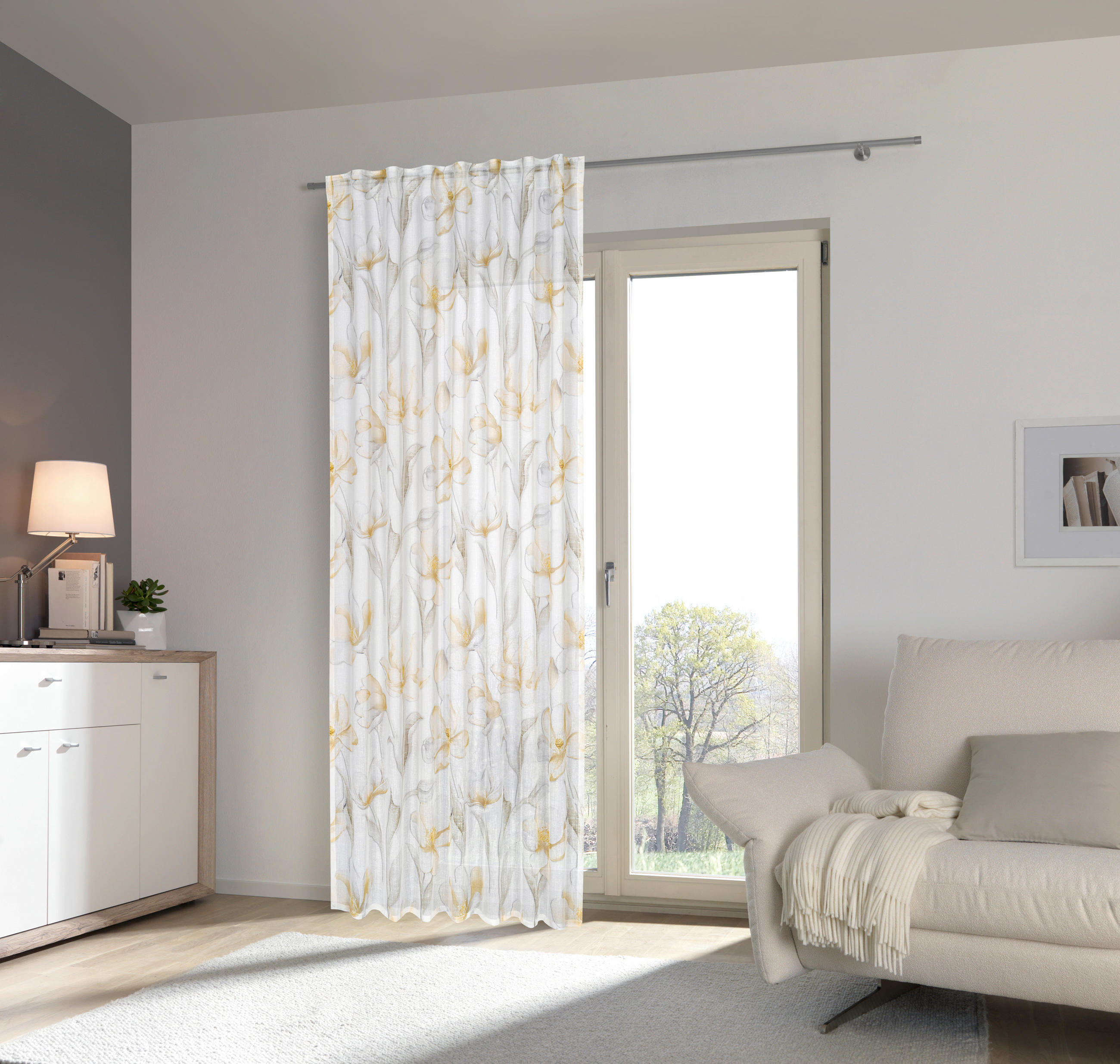 GOTOVA ZAVESA žuta - žuta, Konvencionalno, tekstil (140/245cm) - Esposa