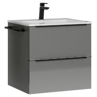 WASCHTISCHKOMBI 61 cm  - Schieferfarben/Schwarz, MODERN, Holzwerkstoff/Stein (61cm) - Nobilia