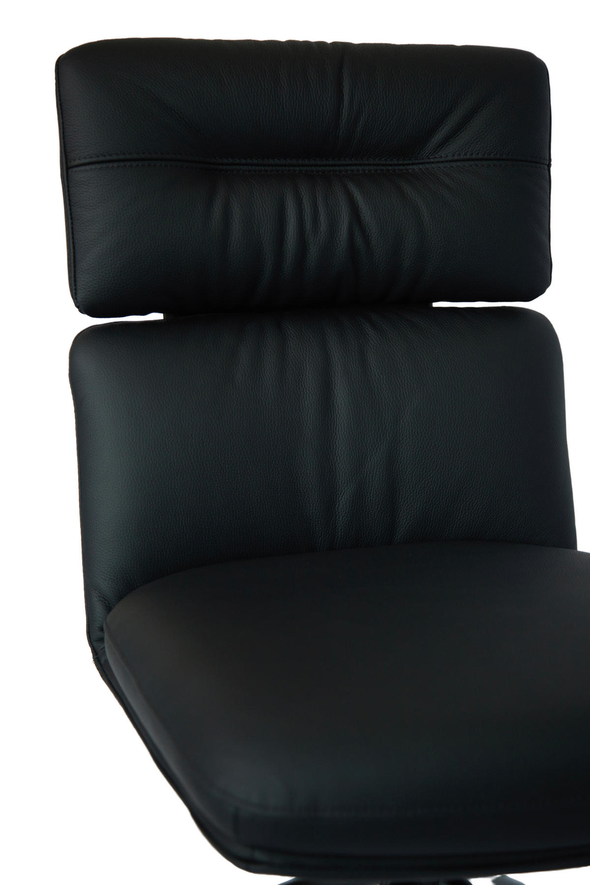 STUHL  in Eisen Echtleder pigmentiert Metall, Leder  - Schwarz, Design, Leder/Metall (50/92/64,5cm) - Dieter Knoll