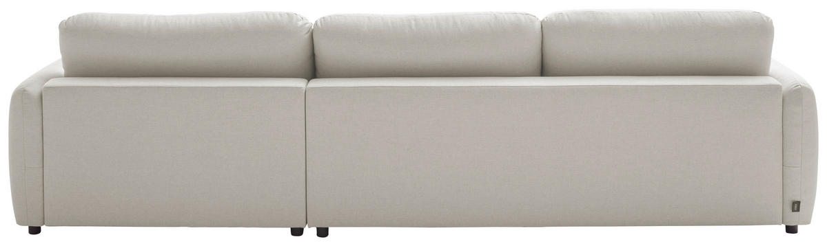 ECKSOFA  in Chenille Naturfarben  318/188 cm  - Schwarz/Naturfarben, Design, Kunststoff/Textil (318/188cm) - Schöner Wohnen