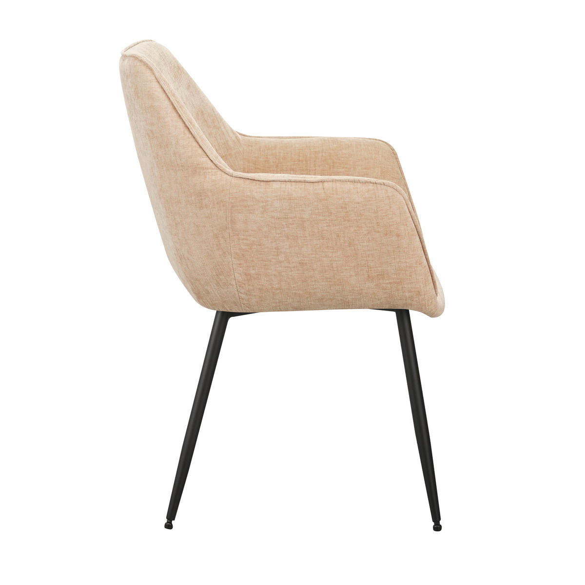SADA STOLIČIEK S PODRÚČKAMI 2 kus - čierna/koňaková, Modern, kov/textil (61/84/59,5cm) - MID.YOU